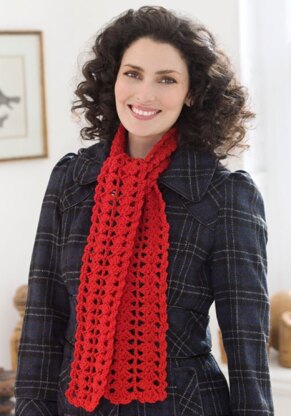 Heartwarming Crochet Scarf in Red Heart Super Saver Economy Solids - LW2443