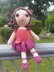 Crochet Fuchsia ballet dancer doll