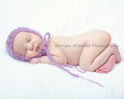 Mohair Bonnet & Wrap for Newborn