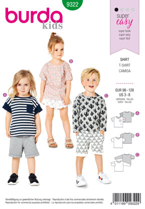 Burda Style Child's Top BX09322BURDA - Paper Pattern, Size 3-8