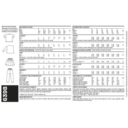 New Look Child Separates 6398 - Paper Pattern, Size A (2-3-4-5-6-7)