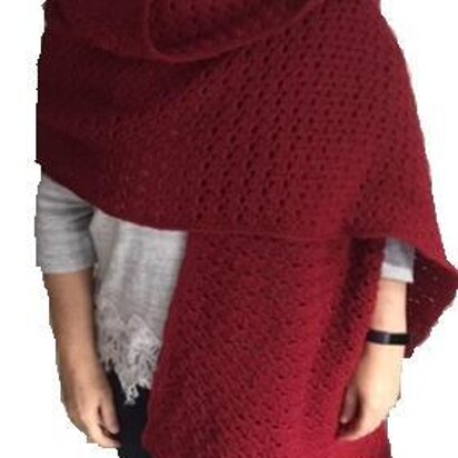 Easy Peasy Claret Shawl (US)