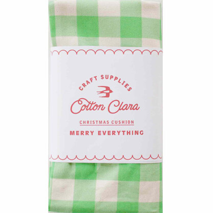 Cotton Clara Merry Everything Christmas Cushion Printed Embroidery Kit - 47cm x 47cm