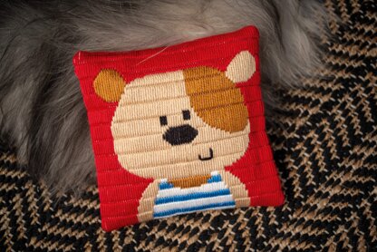 Vervaco Little Bear Long Stitch Cushion Kit - 25 x 25 cm