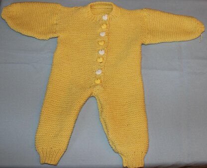 Newborn Baby Garter Stitch Onesie