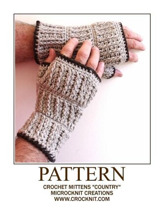 Crochet Mittens "COUNTRY"