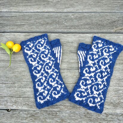 Magic Morning Fingerless Mitts - knitting pattern