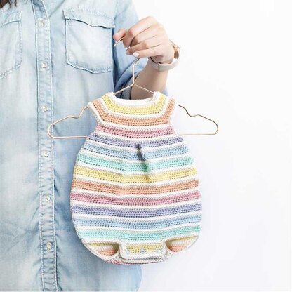 5 Sizes - Crocheted Rainbow Romper