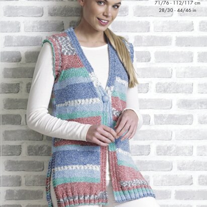 Cardigan & Waistcoat in King Cole Drifter Chunky - 4850 - Downloadable PDF