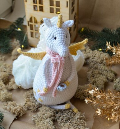Pegasus with coffee amigurumi