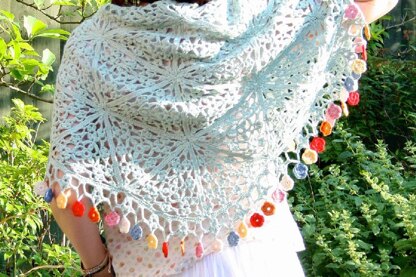 Dancing Flowers Shawl