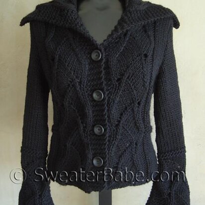 #109 Lace Inset Shaped Cardigan or Vest