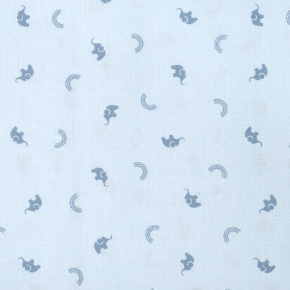 Figo Fabrics Lucky Charms - Blue Elephants