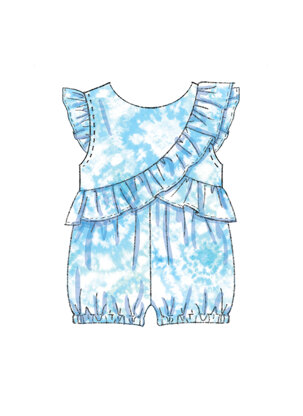 Butterick Infants' Romper, Dress and Panties B6904 - Paper Pattern, Size NB-S-M-L-XL