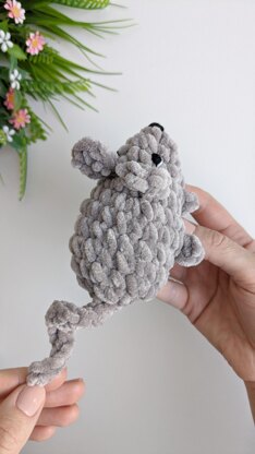 Crochet mouse pattern, easy crochet amigurumi pattern, crochet animals plush pattern