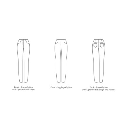 Rebecca Page Children's Skinny Jeans Sewing Pattern - Downloadable PDF