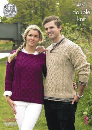 Sweater & Cardigan in King Cole DK - 4373 - Downloadable PDF
