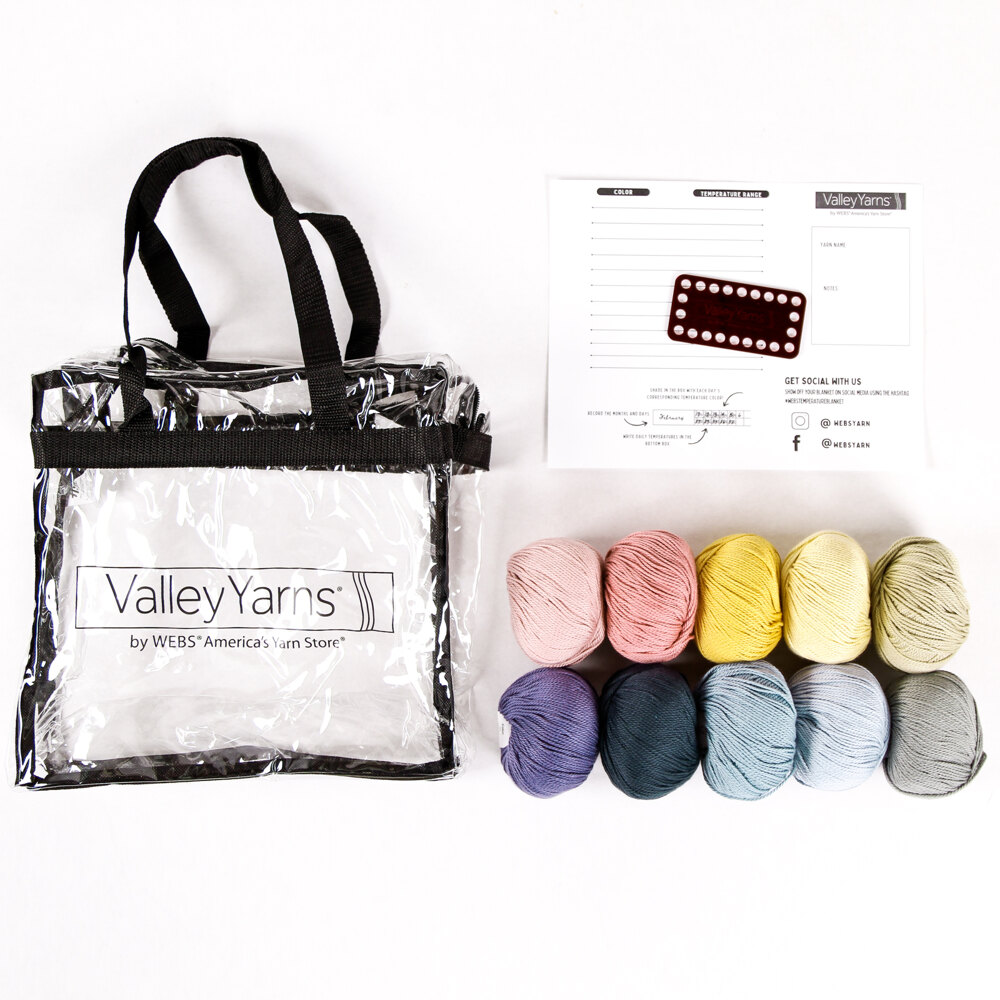 Temperature Blanket Starter Bundle Yarn Kit  Temperature blanket, Blanket  yarn, Knitting kits