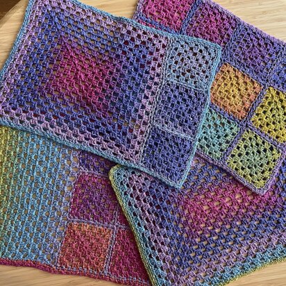 Chromatic Granny Placemats