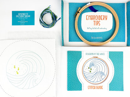 Oh Sew Bootiful Ocean Waves Embroidery Kit