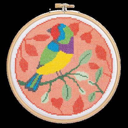 Hawthorn Handmade Rainbow Finch Cross Stitch Kit