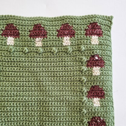 Mushroom Border Blanket