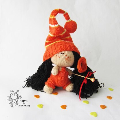 Pebble doll orange