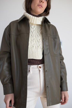 The Izzy Lou Cabled Bib Scarf