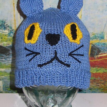 Blue Cat Beanie Animal Hat