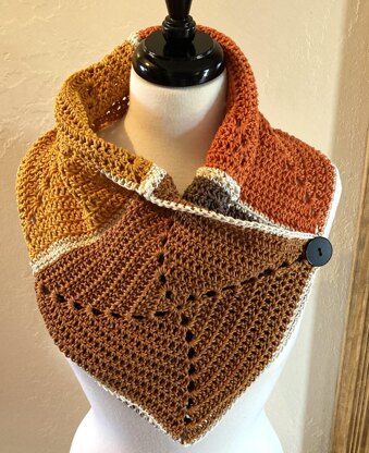 Colorful Button Cowl Crochet Pattern