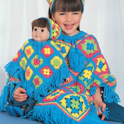 Poncho Set in Bernat Super Value