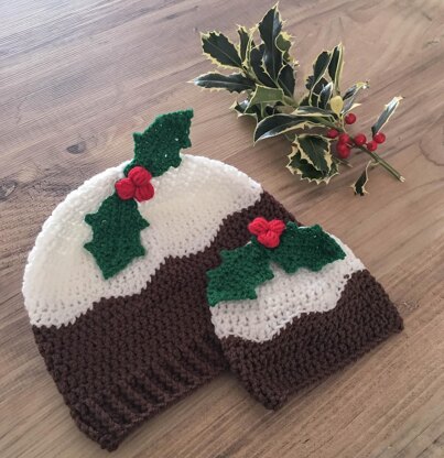 Christmas Pudding & Holly Hat