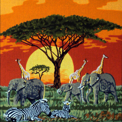 Gobelin-L Animals Of Africa Tapestry Canvas - 40cm x 50cm