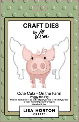 Lisa Horton Cute Cutz - On the Farm - Peggy the Pig Die Set