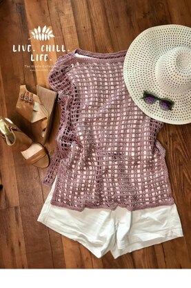 Cherry Blossom Windowpane Tunic