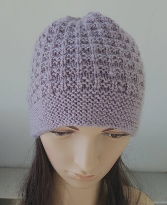 Surrey - Family textured beanie with garter brim