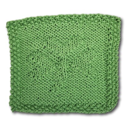 March: Shamrock Washcloth