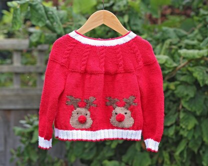 Rudolph Jacket Knitting Pattern (no 116) to fit child 2 to 11 years old