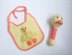 Chick Baby Bib and Rattle
