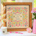 Historical Sampler Company Flower Wedding Sampler Cross Stitch Kit - 25cm x 25cm