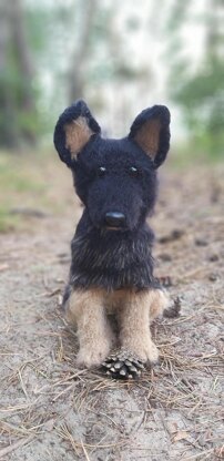 German Shepherd Amigurumi Realistic Dog