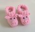 Pig baby booties