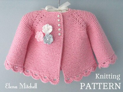 PATTERN Baby Set by Elena Mitchell Baby Cardigan, Shoes and Hat