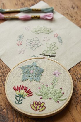 DMC Mindful Making: The Serene Succulents Printed Embroidery Kit