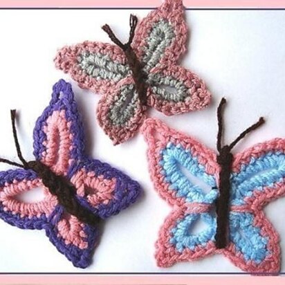 Easy Butterfly Applique | Crochet Pattern by Ashton11