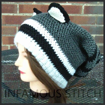 Raccoon Slouchy Hat