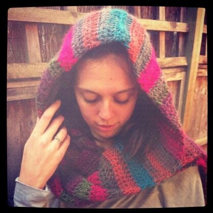 Simple hooded scarf