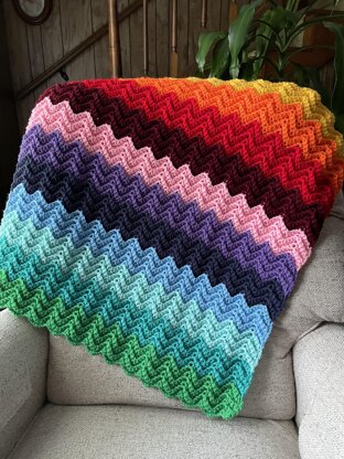 Rainbow Baby Ripple Baby Blanket