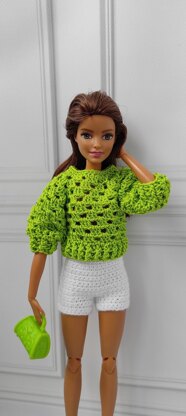 Pink sweater for dolls