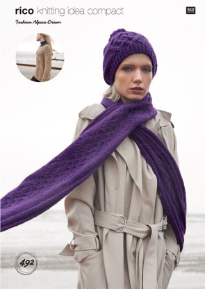 Sweater, Scarf and Hat in Rico Fashion Alpaca Dream - 492 - Downloadable PDF